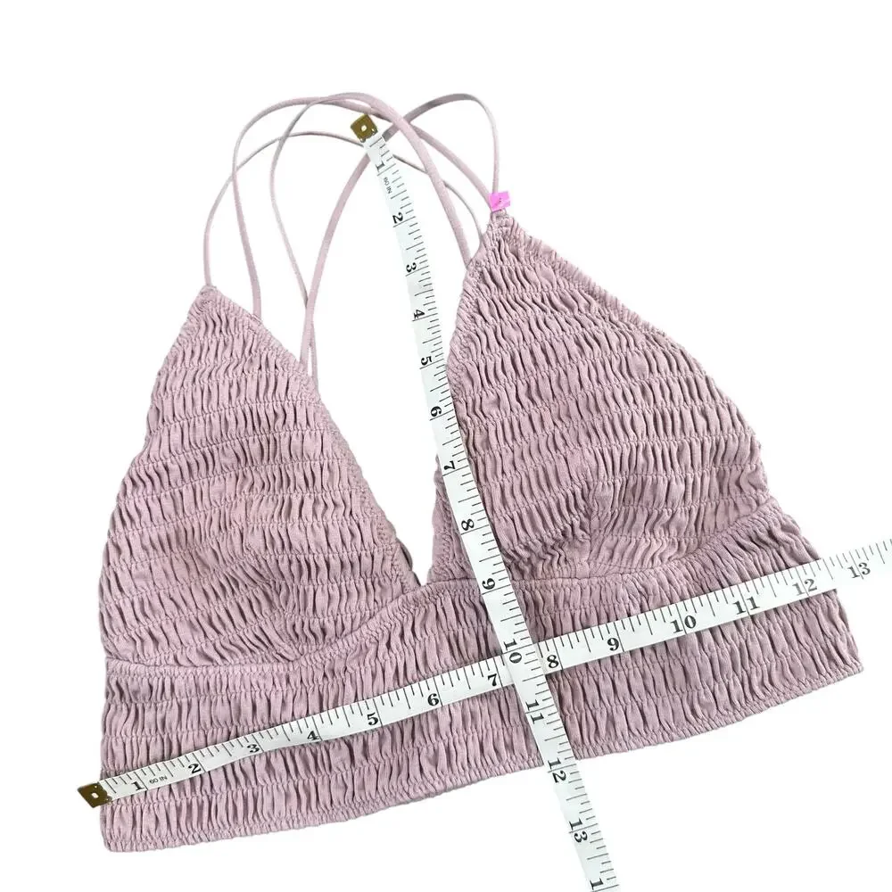 PINK Victoria’s Secret Smocked Triangle Bralette Size M